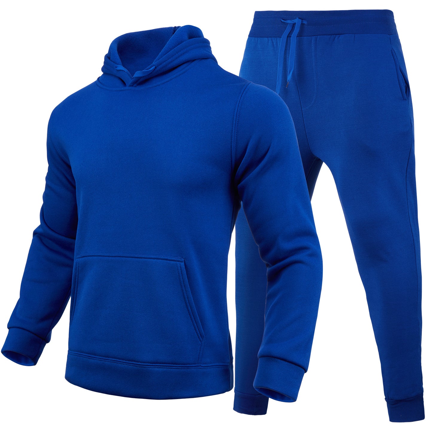 Slim-Fit Einfarbiges Hoodie-Set Urban Casual