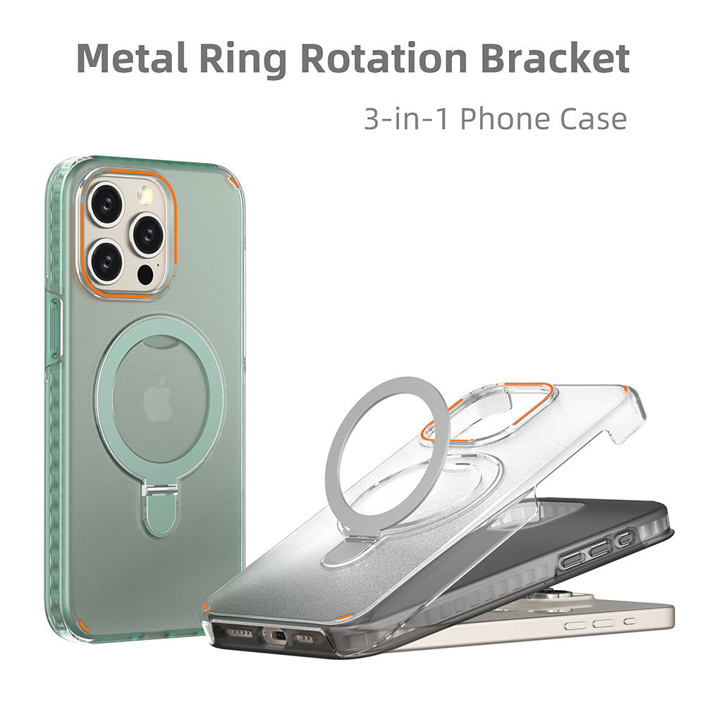 Neue Bunte Magnetische Halterung für iPhone mit Halter Stand Abdeckung Für Magesafe Magnetische Transparent Wireless