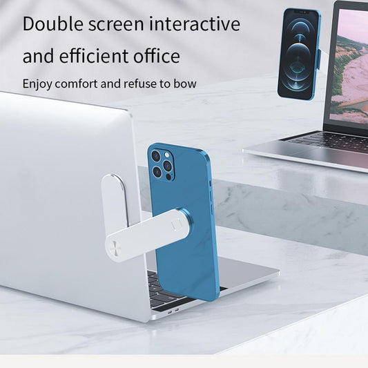 Laptop-Handyhalter, Verstellbarer Laptop-SeitenhalterungscLaptop-Handyhalter, Verstellbarer Laptop-Seitenhalterungsclip, Magnetische Laptop-Monitorhalterung, Computer-Laptop-Handyständer Faltbare Aluminium-Erweiterungshalterung Tablet-Clip Für Dual-Screen