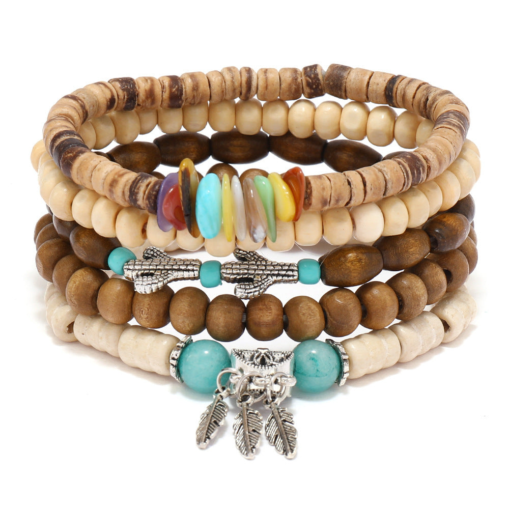 Bohemian Style Artistic Retro Multi Piece Bracelet Set
