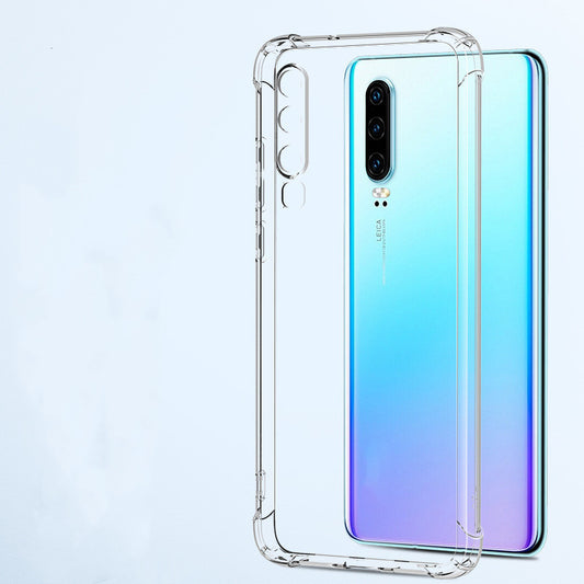 Huawei P30-P40 Modelle Stoßfeste Schutzhülle – Transparente Silikon-Schutzhülle