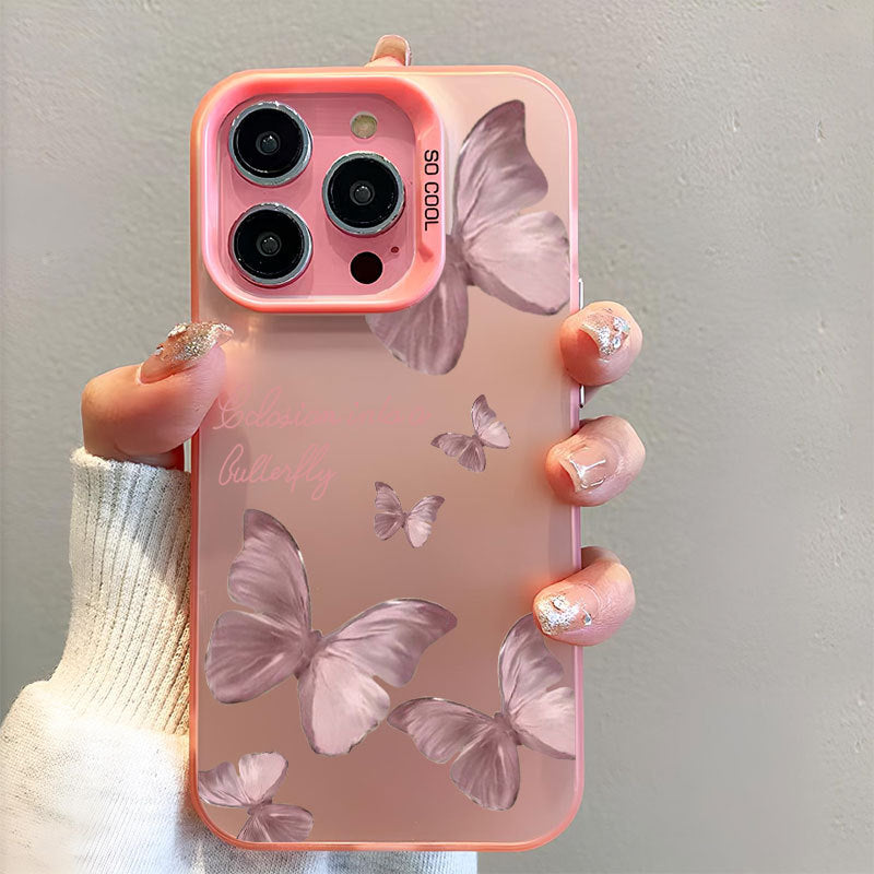 iPhone 11-15 Modelle/Schmetterling Schutzhülle Drop-resistant Hart