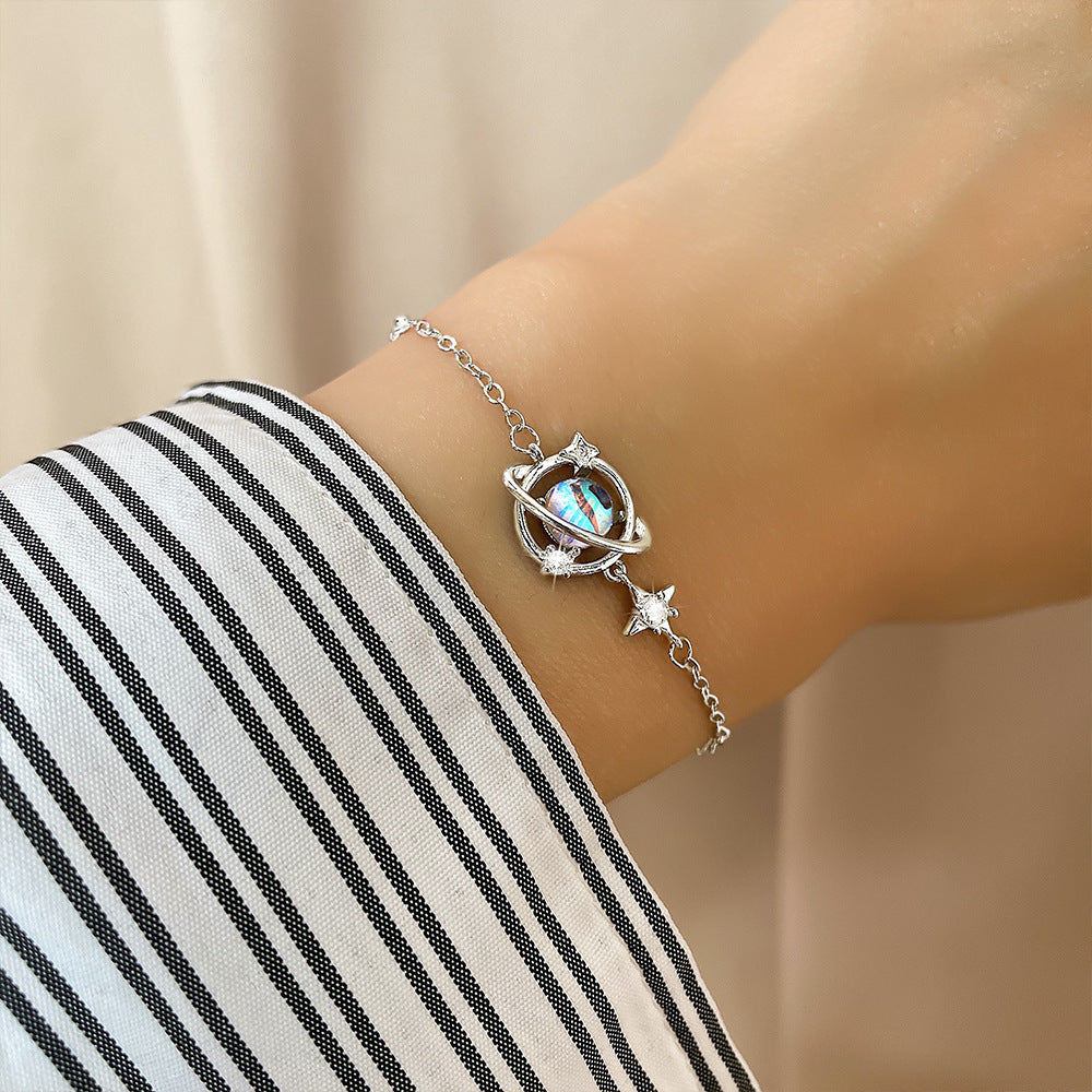 Universum Umgebung Planet Armband Einfacher Mondstein