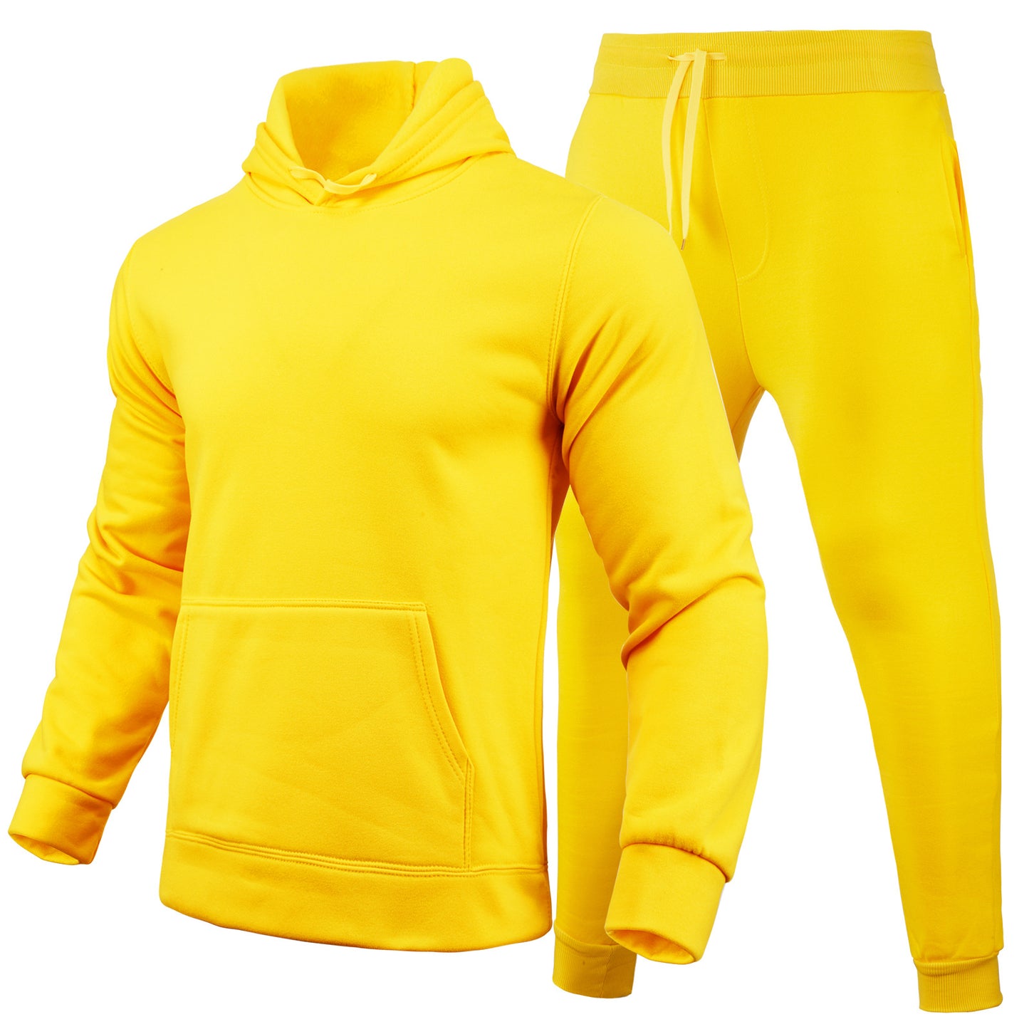 Slim-Fit Einfarbiges Hoodie-Set Urban Casual