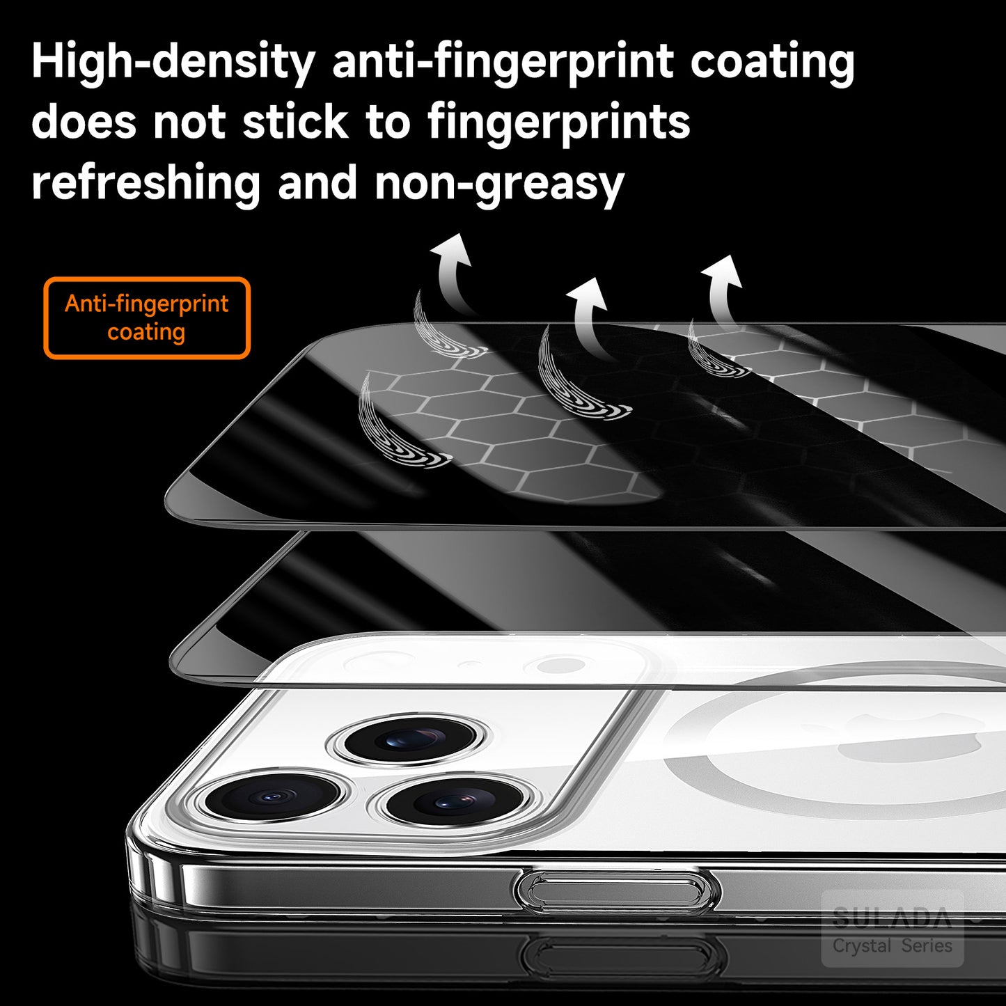 iPhone 14-17 Modelle/Transparente Kristall PC Hard Schutzhülle