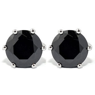 Sterling 925Silber Ohrstecker vier Krallen schwarz Achat Ohrringe Sterling Silber Schmuck Ohrringe hypoallergen