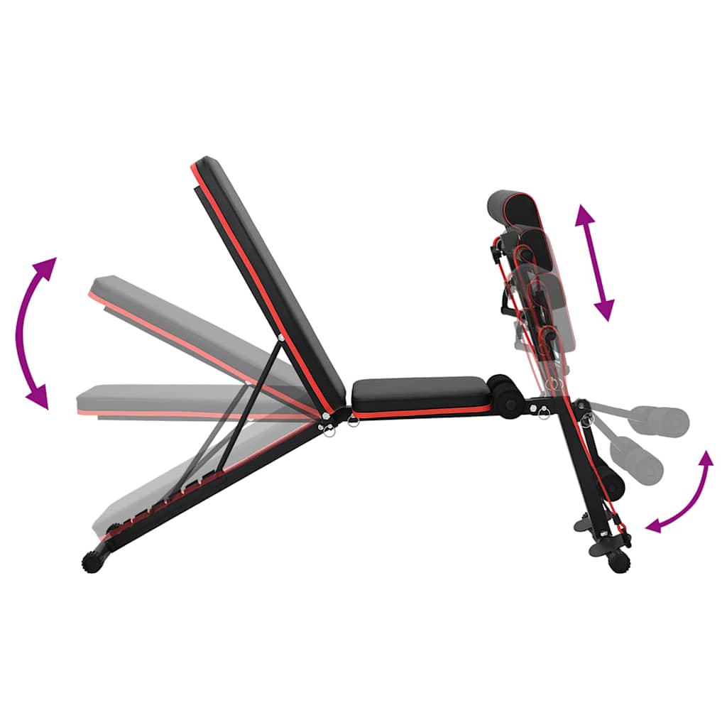 Hantelbank 132 x 54 x 100 cm Stahl