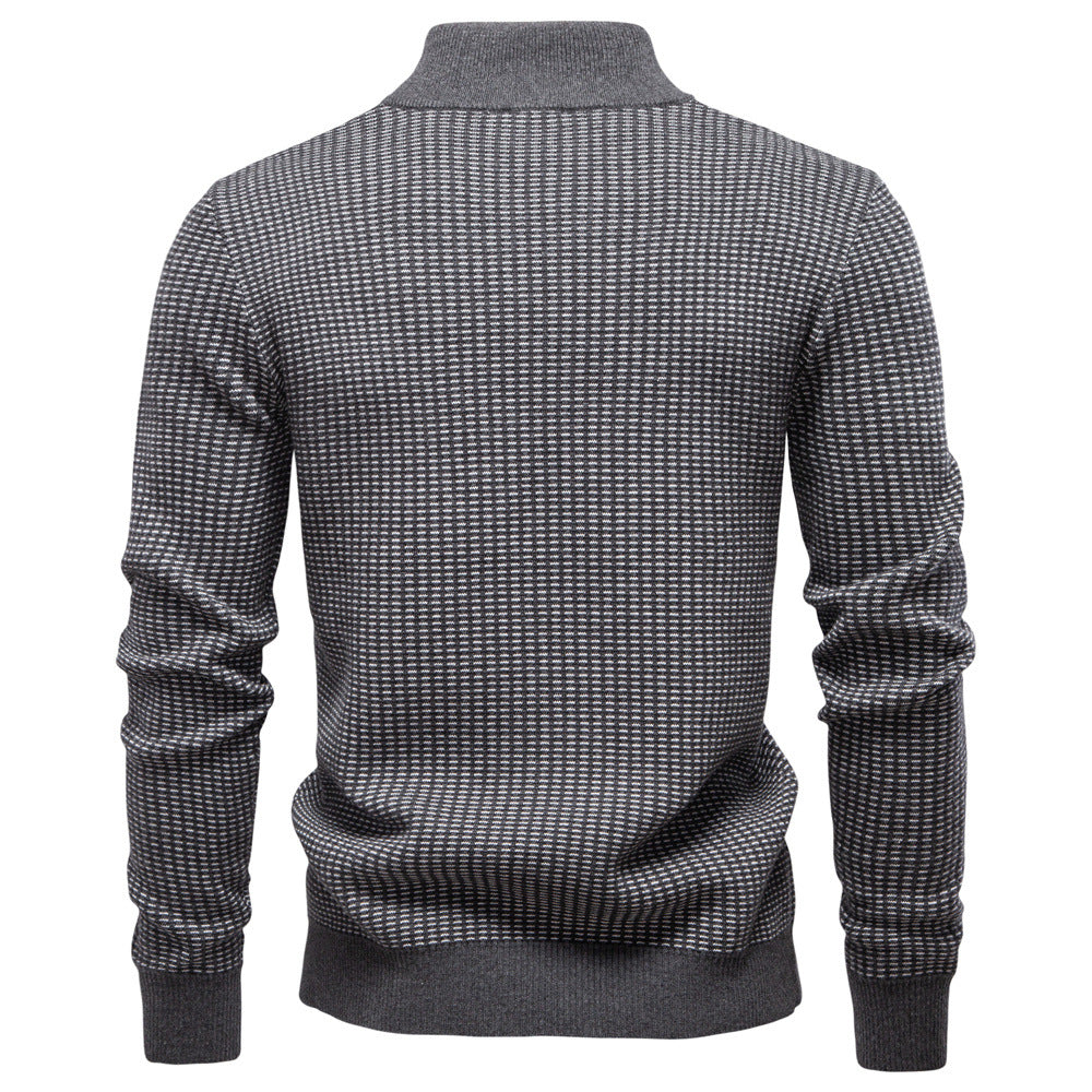 Herren Verdickte Halb-Reisen-Rand-Up-Kragen Casual Pullover