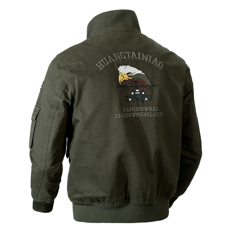 Militärjacke Herren lockerer Baumwollmantel