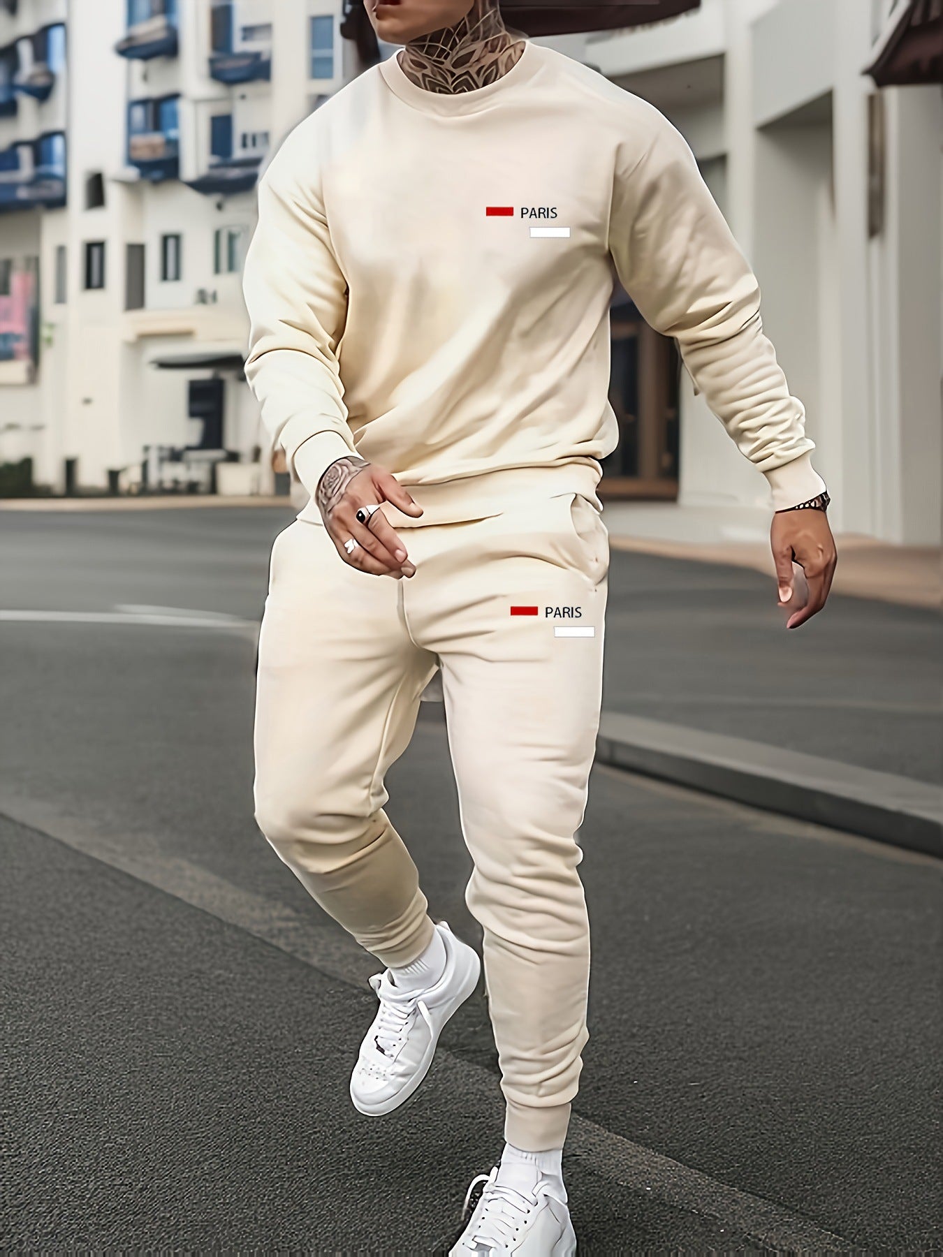 Gr. M-3XL/ Lässiger Bedruckter Fleece-Hoodie mit Hose