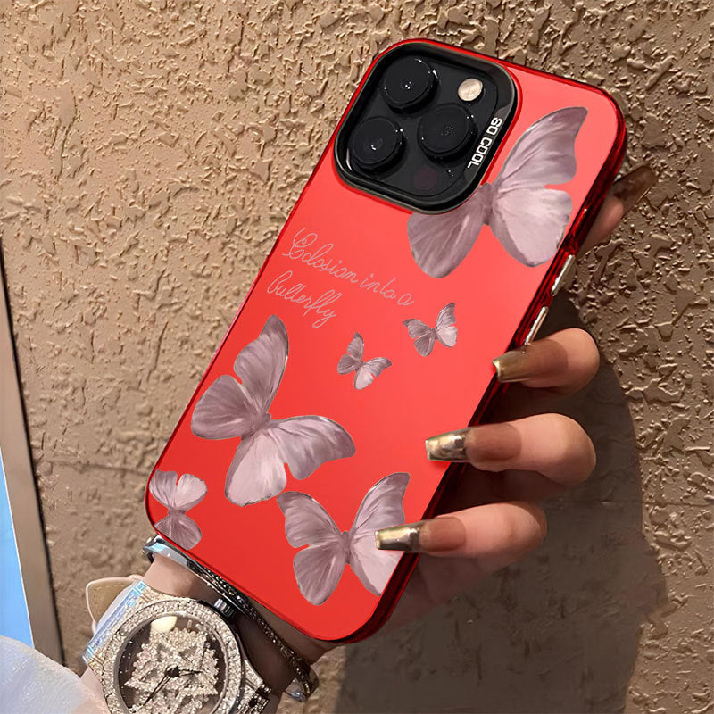 iPhone 11-15 Modelle/Schmetterling Schutzhülle Drop-resistant Hart