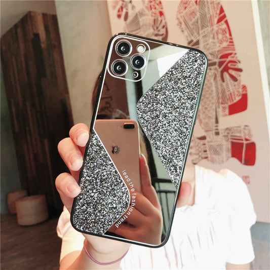 Kompatibel mit Apple, Luxus-Glitter-Handyhülle mit personalisierten Strasssteinen