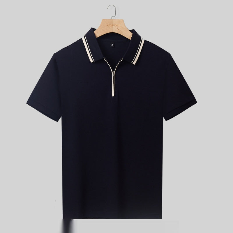 Kurzarm T-Shirt Revers Casual Polo Shirt für Männer