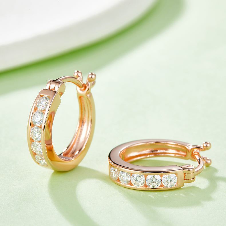 Top-Qualität Moissanite Luxus Und Modische Licht Luxus Schmuck Silber Ohrstecker S925 Versilbert Platin