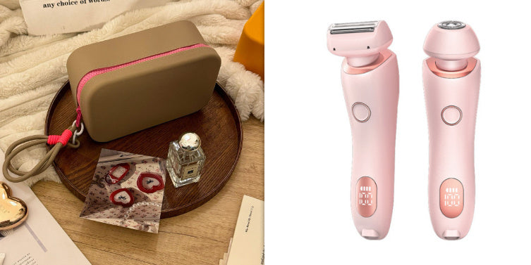 2 In 1 Haarentfernung Epilator USB Wiederaufladbarer Trimmer Frauen Körper Rasierer Gesicht Bein Achselhöhle Bikini Hand Scham Rasierer Haarentferner USB