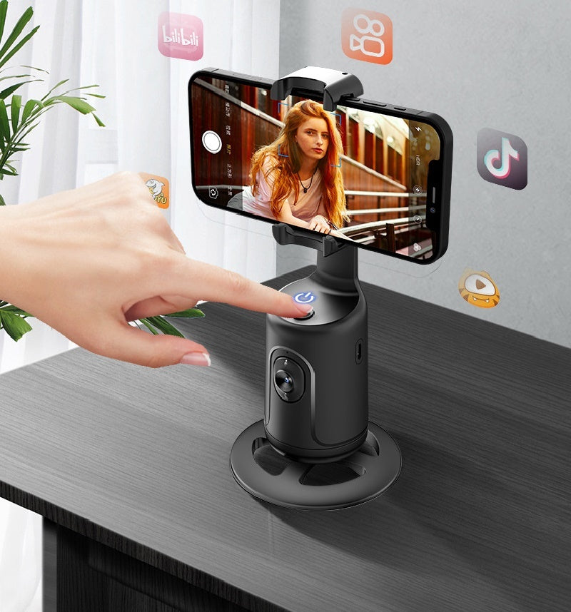360 Grad Gesicht Erkennungen KI Automatisch mit Telefonhalter für Smartphone Video Vlog Live Stabilisator Stativ