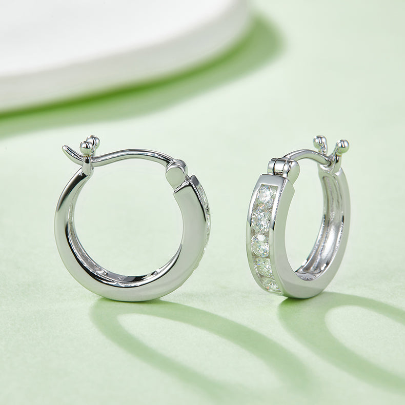 Top-Qualität Moissanite Luxus Und Modische Licht Luxus Schmuck Silber Ohrstecker S925 Versilbert Platin