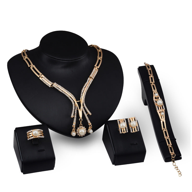 Modeschmuck Set Legierung Halskette Vierteiliges Set