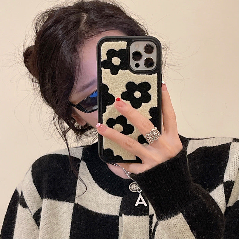 iPhone 12-17 Modelle/„Plüschblumen eignen sich für Handyhüllen für Damen im Herbst und Winter.“ ❄️