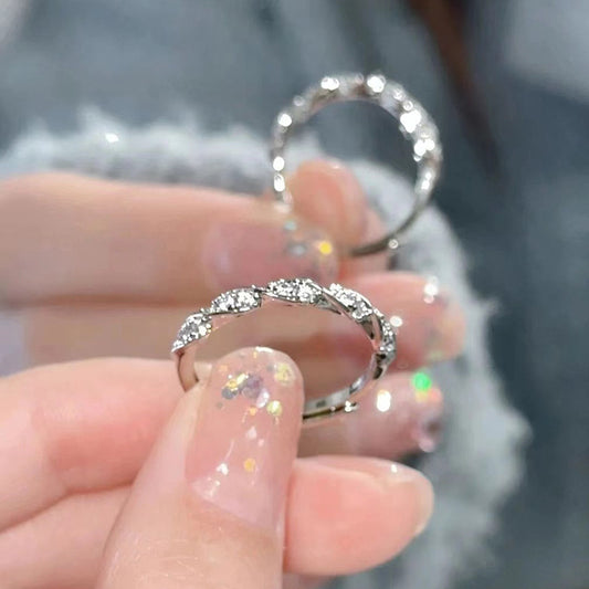 S999 Sterling Silber Winding Love Ring