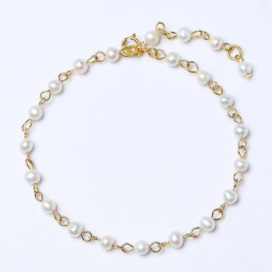 Einfaches All-Match-Vintage-Perlenarmband für Damen