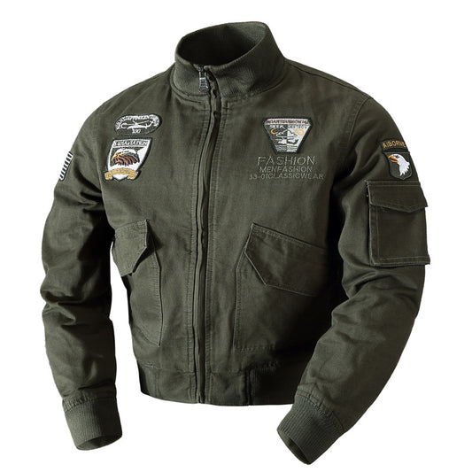 Militärjacke Herren lockerer Baumwollmantel