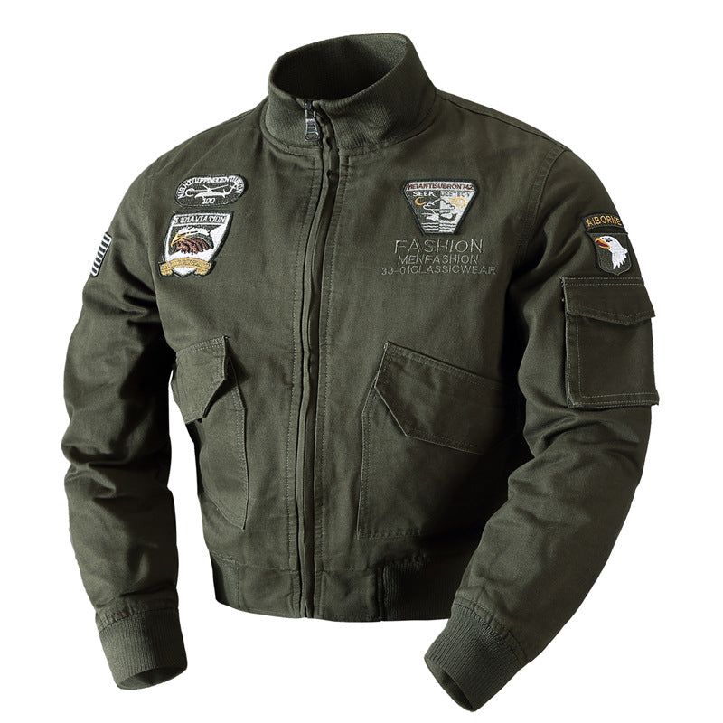Militärjacke Herren lockerer Baumwollmantel