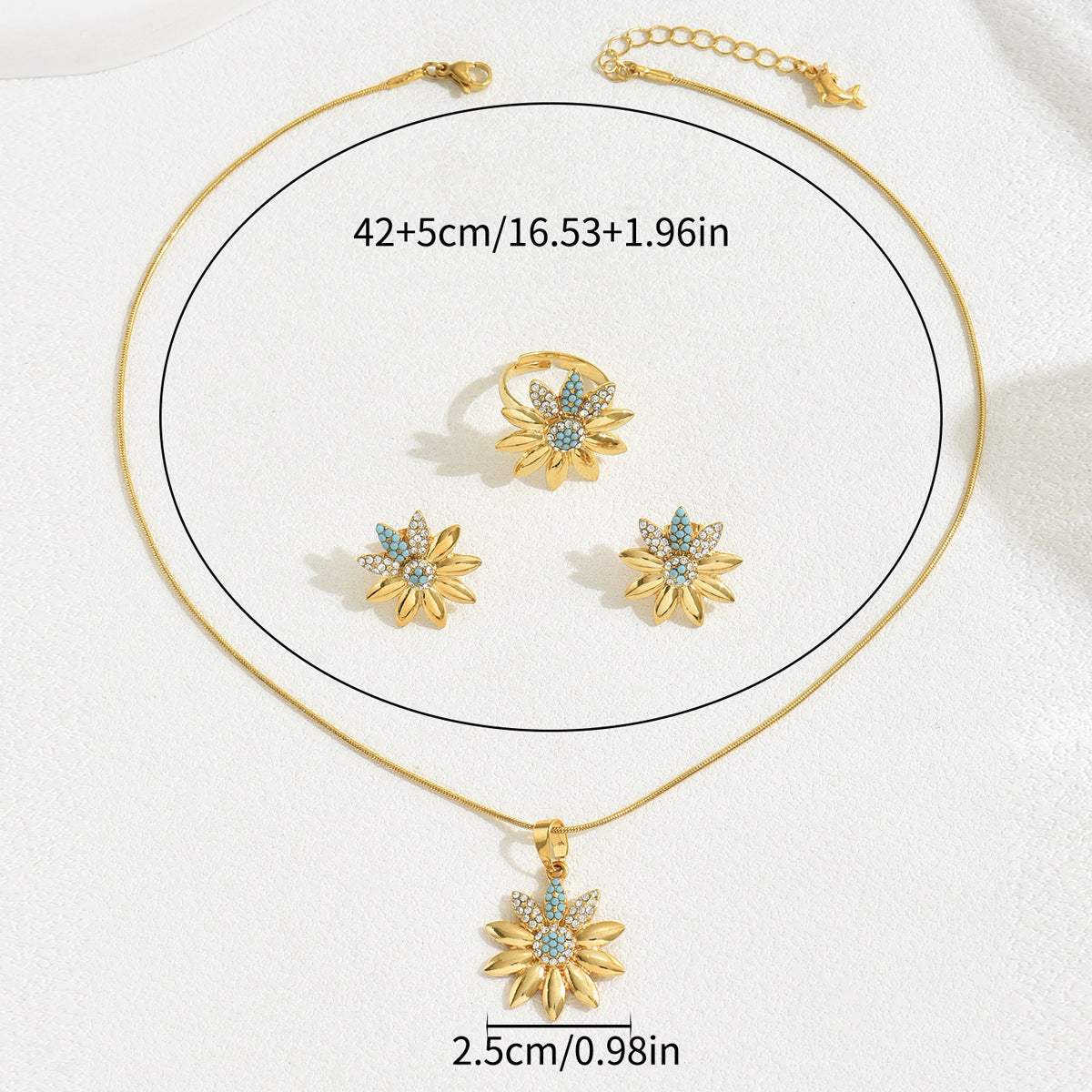 Damen Einfache Mode Diamant Halskette Anzug