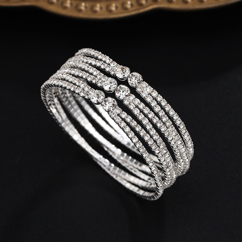 Europäische und amerikanische Diamant handgemachte Klauenkette Multi-row Armband