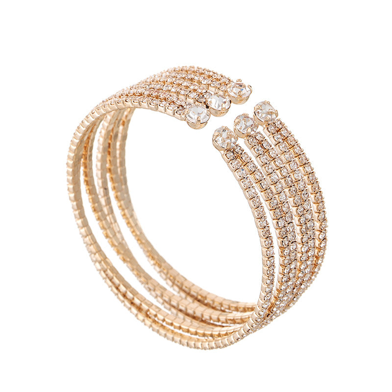 Europäische und amerikanische Diamant handgemachte Klauenkette Multi-row Armband