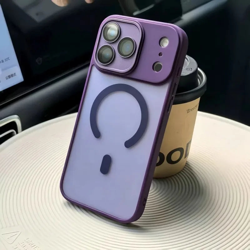 Matte Durchscheinende Magnetische Telefon Fall Für iPhone 17 16 15 14 13 12 Pro Max 16 Plus 17Pro für Magsafe Objektiv Schutz Abdeckung