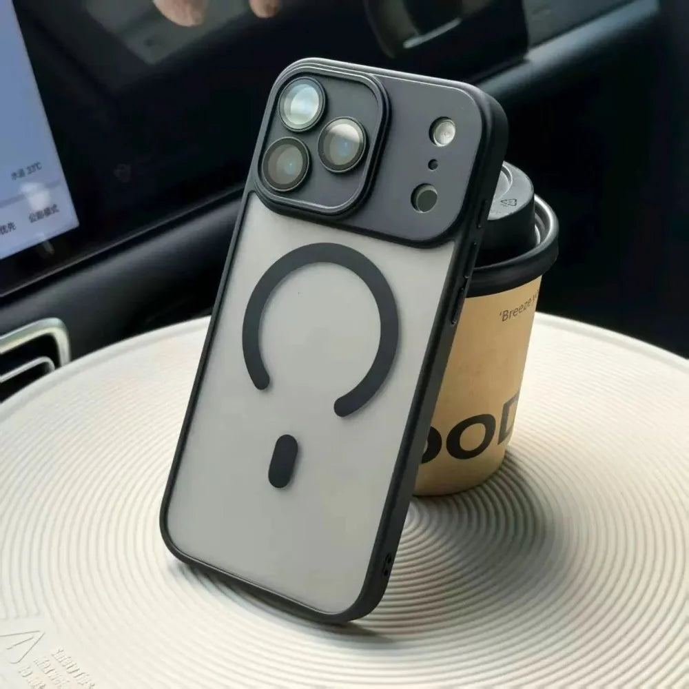 Matte Durchscheinende Magnetische Telefon Fall Für iPhone 17 16 15 14 13 12 Pro Max 16 Plus 17Pro für Magsafe Objektiv Schutz Abdeckung