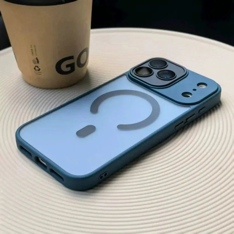 Matte Durchscheinende Magnetische Telefon Fall Für iPhone 17 16 15 14 13 12 Pro Max 16 Plus 17Pro für Magsafe Objektiv Schutz Abdeckung