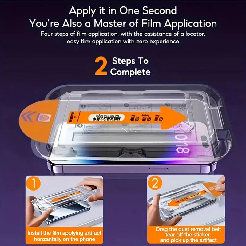 HD Tempered Glass Screen Protector For iPhone 17 16 15 14 13 11 12 Pro Max Air 16e Mini SE 7 8 Plus XR Easy Install Clear Film