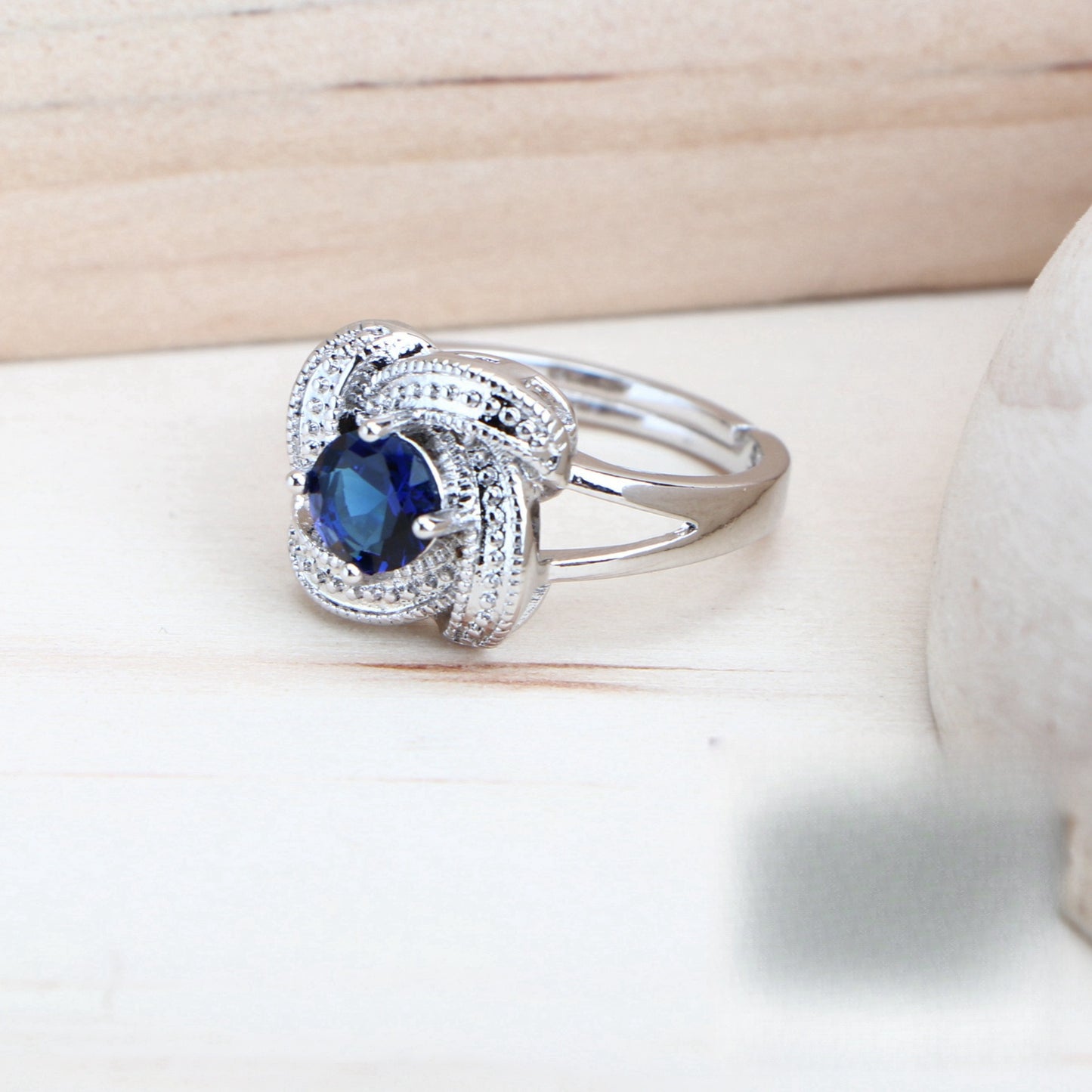 Blauer Zirkonia Schmuckset für Damen – 925er Sterlingsilber, ideal für Hochzeiten