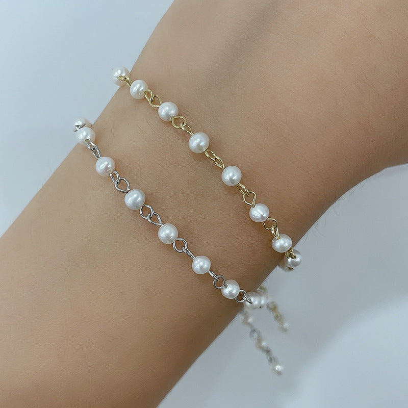 Einfaches All-Match-Vintage-Perlenarmband für Damen