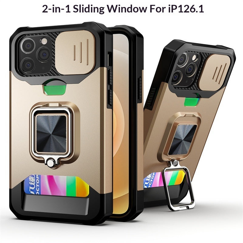 iPhone 15- 17 Modelle Karteneinsatz-Schiebefenster-Schutzhülle