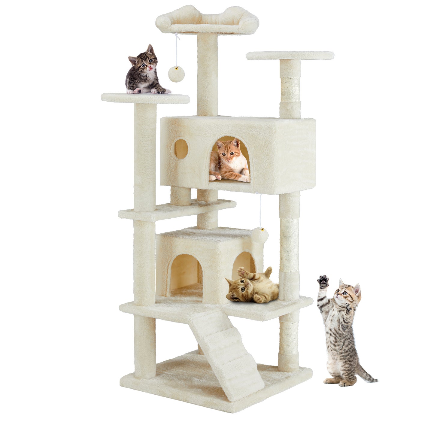 Moderner Katzenbaum in Beige oder Dunkelblau – Stilvolles Design für Ihr Zuhause