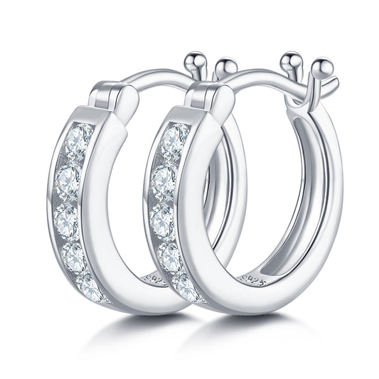 Top-Qualität Moissanite Luxus Und Modische Licht Luxus Schmuck Silber Ohrstecker S925 Versilbert Platin