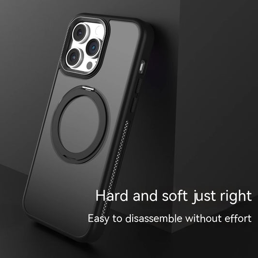 iPhone 16 Modelle/ Drehbare Halterung Magnetische Saug Schutzhülle Mattierte Wärmeableitung Fallbeständig