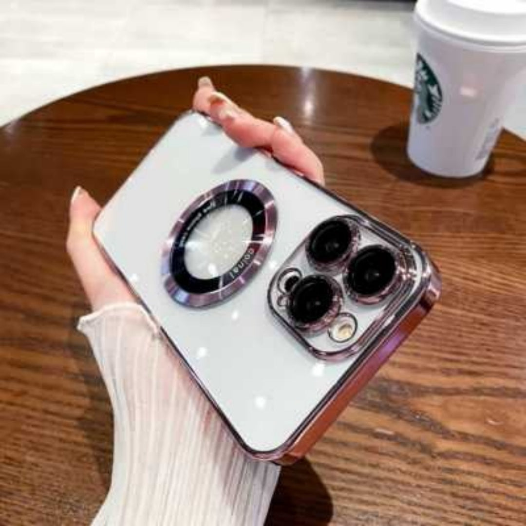 iPhone 13-15 Schutzhülle /Rahmenlos Magnetische Schutzhülle Transparent
