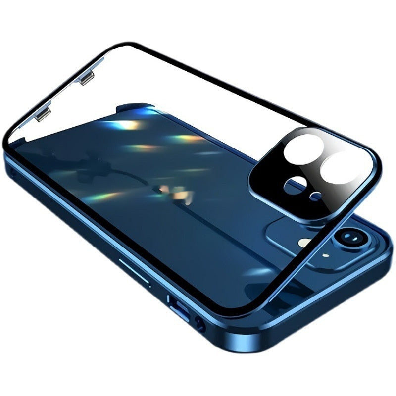 iPhone 14-16 Modelle/Anwendbare doppelseitige Schnalle HD Magnetische King Schutzhülle