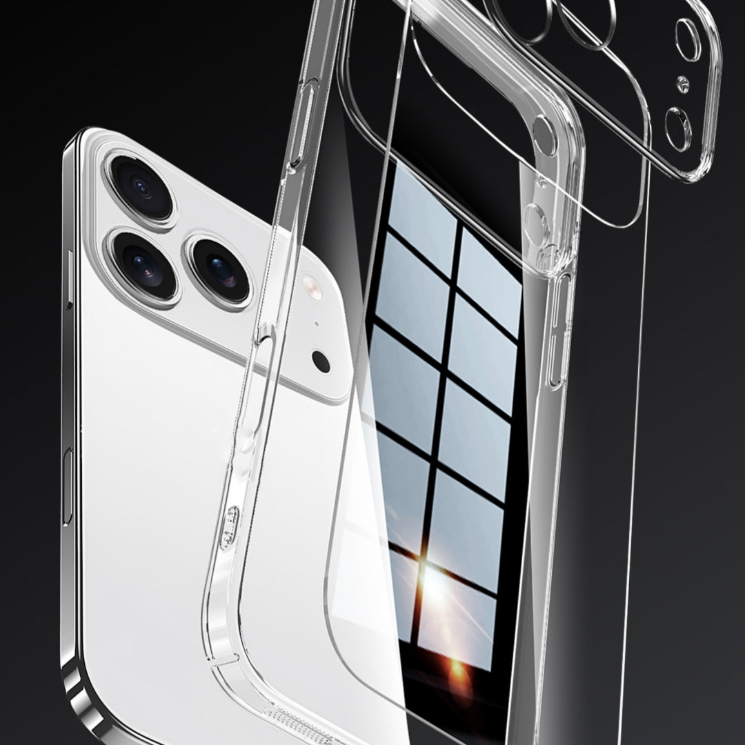 iPhone 14-17 Modelle/Transparente Kristall PC Hard Schutzhülle