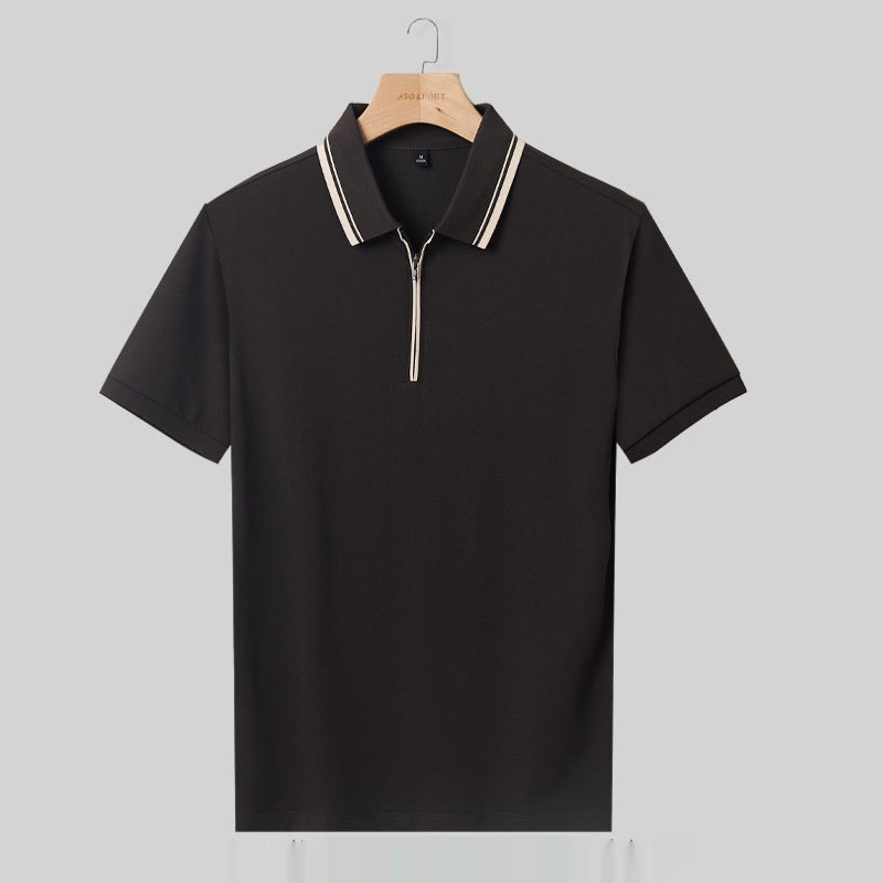 Kurzarm T-Shirt Revers Casual Polo Shirt für Männer