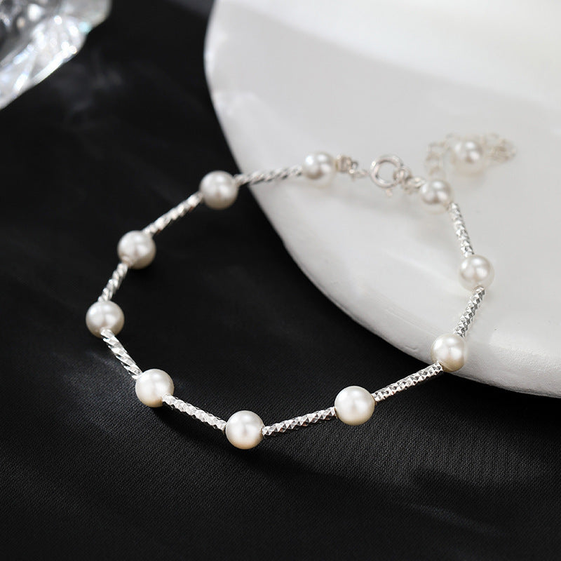 Sterling Silber Sternen Silber Perle Armband für Frauen