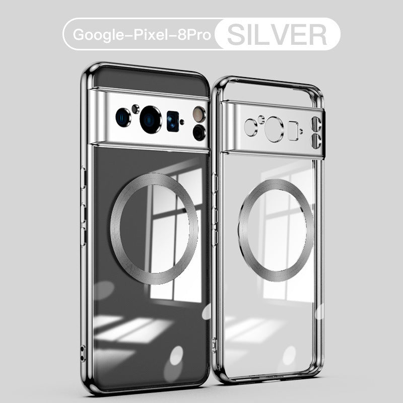 Für Google Smartphone-Hülle Galvanisierung Magnetisch Transparent Fallsicher