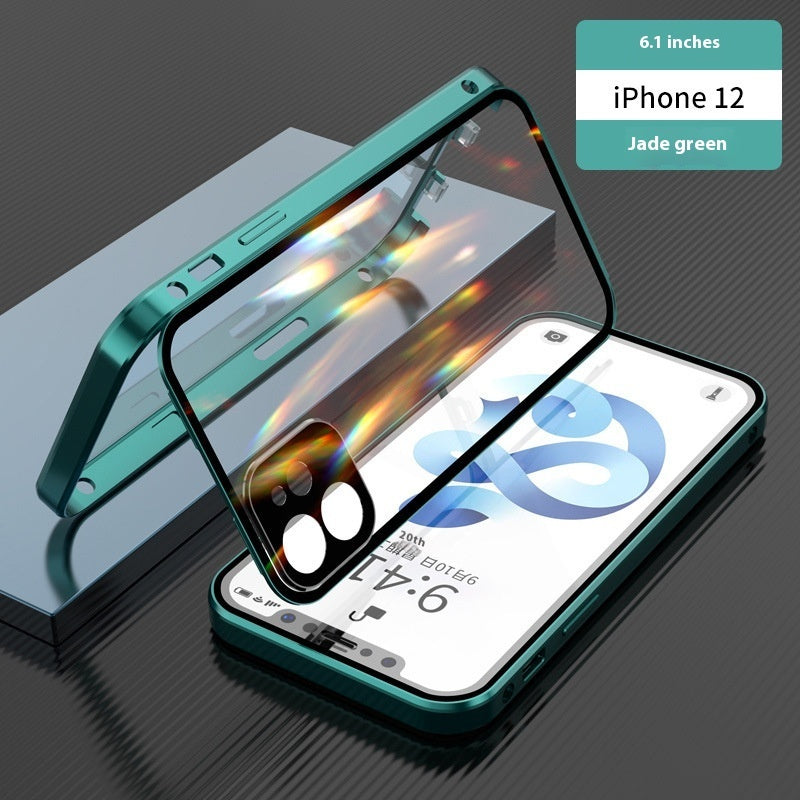 iPhone 14-16 Modelle/Anwendbare doppelseitige Schnalle HD Magnetische King Schutzhülle