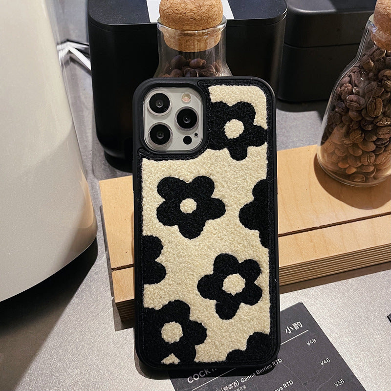 iPhone 12-17 Modelle/„Plüschblumen eignen sich für Handyhüllen für Damen im Herbst und Winter.“ ❄️