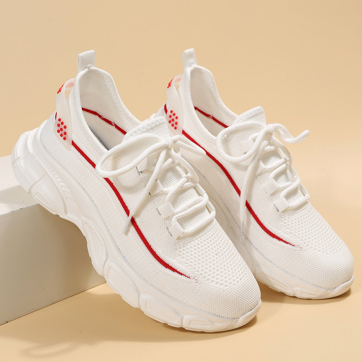 Gr. 35-42 / Frauen Mode Casual Übung Fliegenstrick Schuhe