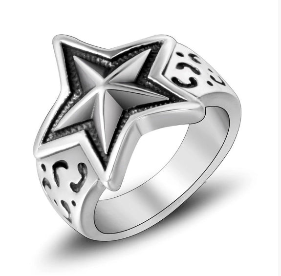 Damen & Herren Edelstahl-Ring für – Retro Kronen-Design aus Titanstahl